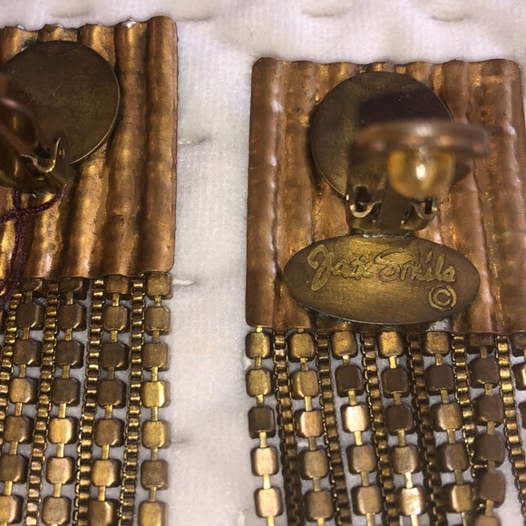 Stunning Vintage Crystal and Chains Statement Earrings-NWT-Boutique - Picture 6 of 8